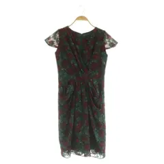 エルビッシュ ELVISH for ships little black ジャガード カシュクールワンピース 半袖 膝丈 S マルチカラー /MY ■OS ■GY61