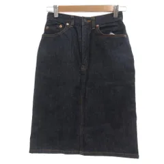リーバイス Levi's スカート デニム 28 インディゴ 膝下丈 ストレートシルエット 5ポケット /SC ■ECD001