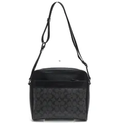 コーチ／COACH バッグ ショルダーバッグ 鞄 メンズ 男性 男性用 PVC レザー 革 ブラック 黒  F28456 Charles Camera Bag In Signature Canvas チャールズ カメラバッグ シグネチャー柄
