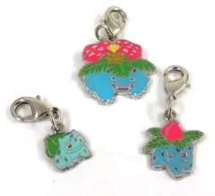 【中古】キーホルダー 1.フシギダネ(右向き)＆2.フシギソウ(正面)＆3.フシギバナ(正面) 全国ずかんメタルチャーム(3個セット) 「ポケットモンスター」 ポケモンセンター限定