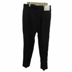 ユニクロ UNIQLO 感動パンツ ウールライク スラックス テーパード 85×73 黒 ブラック /XZ ■GY58