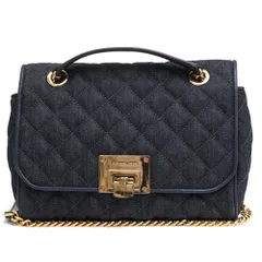 マイケルコース／Michael Kors バッグ ショルダーバッグ 鞄 レディース 女性 女性用コットン 綿 キャンバス レザー 革 ブルー 青  35S7GVAF2C VIVIANNE MD quilted Denim Shoulder Flap チェーンシ