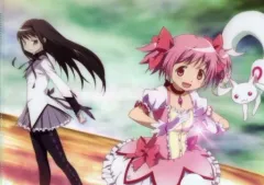 【中古】クリアファイル 鹿目まどか＆暁美ほむら＆キュゥべえ(背景緑) A4クリアファイルアーカイブ 「魔法少女まどか☆マギカ10(展)」