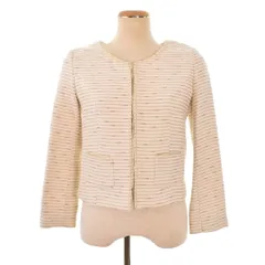 プロポーション ボディドレッシング PROPORTION BODY DRESSING ノーカラー ジャケット ツイード 3 ピンク ■ECC001