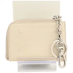 マルジェラ 4ステッチ キーリング カードホルダー アイボリー Aランク mm1919jj