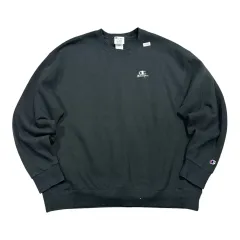 (即配) Champion ブラック 起毛 スウェット