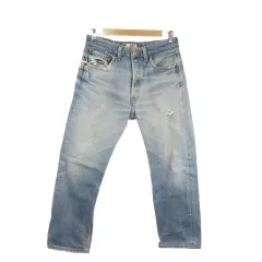 リーバイス Levi's 501 デニム ジーンズ W32 L30 青 ブルー インディゴ ダメージ加工 色落ち加工 フルレングス 052177000390 /AO10 ■GY61