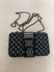 Furla bag, embroidered crossbody bag, clutch bag