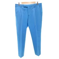 ピーティートリノ PT TORINO パンツ スラックス センタープレス テーパード 48 水色 ライトブルー /FF ■GY62