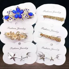 大特価　6個セット　ヘアアクセサリー　ヘアクリップ　ヘアピン　髪留め　前髪クリップ　実物画像　3月