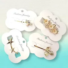 大特価　4個セット　ヘアアクセサリー　ヘアクリップ　ヘアピン　髪留め　前髪クリップ　実物画像　7月