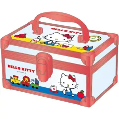 【中古】小物入れ・マルチケース・缶ケース ハローキティ レッド バニティケース 「サンリオキャラクターズ」