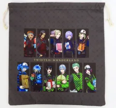 【中古】バッグ 集合(ブラック) 巾着(約35×38cm) 「ディズニー ツイステッドワンダーランド×Avail」