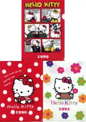 【中古】クリアファイル ハローキティ(89-91) 35周年記念 A4クリアファイル3枚セット 「サンリオキャラクターズ」
