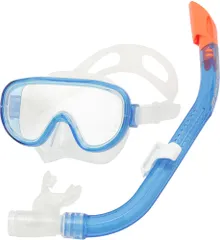 リーフツアラー Reef Tourer マリン シリコーン製 マスク&弁付きWガードシュノーケル 大人用2点セット  RC0110 CB クリアブルー