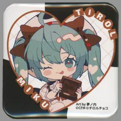 【中古】バッジ・ピンズ 初音ミク(D) スクエア缶バッジ「初音ミク×チロルチョコ」