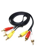 簡単 シンプル ビデオ端子 スーパーファミコン ビデオ TV プレーヤー DVD オス オス RCAケーブル 3ピン ピンプラグ 赤白黄 1.5m ビデオケーブル AVケーブル wumio
