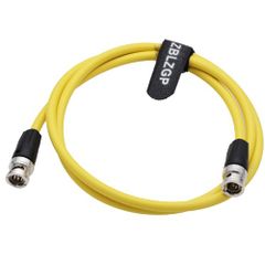 新品 ZBLZGP 12G 75オームHD-SDIビデオ同軸ケーブルBNC オス-4K SmallHD AtomosモニターアレクサDSMC2ビデオカメラ用ライトアングルBNCオス (ストレート-ストレート 黄色 1M)