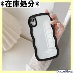 UEEBAI 対応 iPhone XR 用の ケース ソフト TPU カバー 可愛い おしゃれケース 透明 ウェーブ デザイン スマホケース ワイヤレス充電対応 軽量 薄型 耐衝撃 人気 波型 バンパー スマホケース - ブラック 736