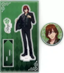 【中古】グッズセット 寿嶺二 描きおろしアクリルスタンド＆缶バッジセット 「劇場版 うたの☆プリンスさまっ♪ TABOO NIGHT XXXX」 ＠Loppi・HMV限定