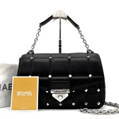 未使用級 MICHAELKORS マイケルコース 2way ソーホー チェーン ショルダー レザー 手持ち 肩掛け 斜め掛け 黒