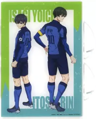 【中古】アクリルスタンド・アクリルパネル 潔世一＆糸師凛 描き下ろしイラスト使用A5アクリルパネル 「Blu-ray ブルーロック VS. U-20 JAPAN A-on STORE限定版」 全巻購入特典