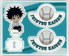 【中古】アクリルスタンド・アクリルパネル 伏黒恵 ゆらゆらアクリルスタンド baseball ver. 「呪術廻戦×THEキャラ CAFE STAND 東京ドームシティ店」