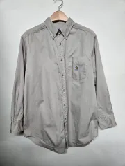 カーハート 長袖 ワンポケット シャツ ベージュ L