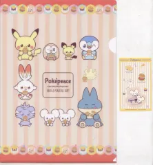 【中古】グッズセット ワッカネズミ(クリアファイル＆ステッカー) ダイナーステーショナリー 「一番くじ ポケピース ～“PEACE”なダイナーへようこそ～」 J賞