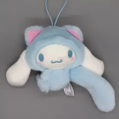 【中古】ぬいぐるみマスコット・ぬいぐるみバッジ シナモロール にゃんぐるみしっぽぷらんマスコット 「サンリオキャラクターズ」