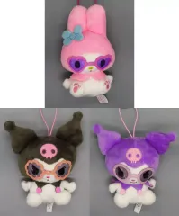 【中古】ぬいぐるみマスコット・ぬいぐるみバッジ 全3種セット レトロサングラスマスコット 「マイメロディ・クロミ」