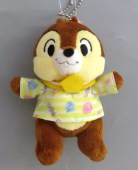 [중고] 봉제인형 마스코트·봉제인형 배지 칩(서머) 플래쉬 키체인 [칩과 데일] 디즈니 스토어 한정