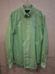 ポロ ラルフローレン ギンガムチェック シャツ グリーン