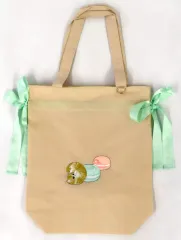 【中古】バッグ アイボリー リボントートバッグ 「mofusand」