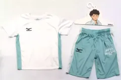 【中古】衣料雑貨 青葉城西高校 DRY メッシュ上下セット(ハンガー付き) ホワイト×グリーン Lサイズ 「ハイキュー!!×ドン・キホーテ」