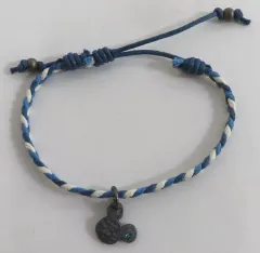 【中古】アクセサリー(非金属) ミッキーマウス(ブルー) アクセ付きブレスレット 「ディズニー」