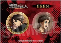 【新品】バッジ・ビンズ エレン ギラギラ缶バッジセット 軌跡 「進撃の巨人」