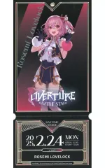 【中古】キャラカード [単品] ロゼミ・ラブロック チケット風カード 「Blu-ray バーチャルYouTuber にじさんじ / 7th Anniversary LIVE OVERTURE[初回生産限定版]」 にじさんじオフィシャルストア 同梱特典