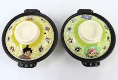 【中古】食器 ルフィ＆チョッパー 土鍋(小)2個セット 「ワンピース×ニッポンハムグループ」 宴だ！みんなで囲もうプレゼントキャンペーン 当選品
