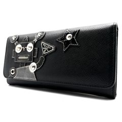 極美品 PRADA プラダ サフィアーノ メタル リボンチャーム 二 極美品 PRADA プラダ サフィアーノ メタル リボンチャーム 二