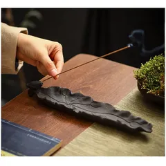 【新品】 お香立て 線香立て 線香皿 オブジェ インテリア 癒やし リラックス お香たて (蓮葉)