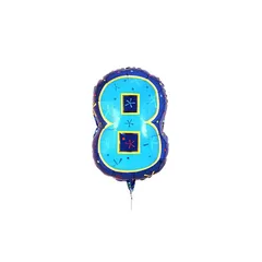 【新品】 パーティーパーク ポップ アルミバルーン ガスなし 数字 ナンバー ０?９選べる 組み合わせ自由 誕生日 誕生会 パーティー 飾り付け (８) 1