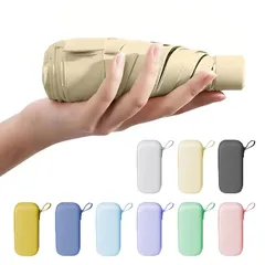 【新品】 TVVTO 軽量折り畳み傘 日傘 超軽量ポータブル折りたたみ傘 晴雨兼用 小さなかわいい 持ち運びに便利 紫外線遮断 高強度グラスファイバー 6本骨 日焼け防止 人気 折り畳み傘 耐風撥水 小型 おしゃれ 手動 レゼント 耐久 収納ポーチ付き 大 1