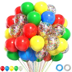 【新品】 Partyda バルーン 風船 60個マルチカラー風船 ゴム風船 豪華セット 誕生日 飾り付け ラテックス風船 紙吹雪風船 メタリック風船 バースデーパーティー お祭り イベント 飾り 卒業 開店 結婚式 記念日 イベント バルーンブーケ お祝い 飾