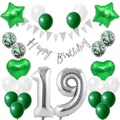 【新品】 19歳誕生日 バルーン 飾り付け 星 ハート 風船 数字バルーン 19 ハッピー バースデー Happy Birthday 紙吹雪風船 お祝い サプライズ パーティーセット 子供 風船 大人 恋人 彼女 親 友達 お祝い 飾り 記念日 部屋 撮影 シ