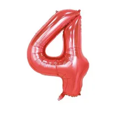 【新品】 パーティーパーク アルミバルーン レッド 赤色 数字 ナンバー ０?９選べる 組み合わせ自由 約90 誕生日 誕生会 パーティー 飾り付け (4) 0