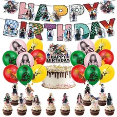 【新品】 誕生日 飾り付け バースデー 飾り キャラクター 風船 装飾 デコレーション バルーンバナー ケーキトッパー ステッカー 子供 誕生日 お祝い 男の子 女の子 1