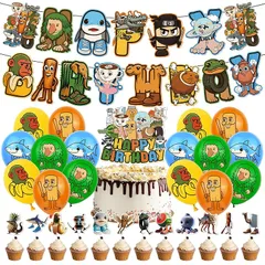 【新品】 トゥントゥントゥンサフール 誕生日 飾り付け ネットミーム イタリアンブレインロット バースデー 飾り キャラクター 風船 装飾 デコレーション バルーンバナー ケーキトッパー ステッカー 子供 誕生日 お祝い 男の子 女の子 1