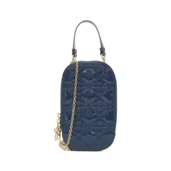 ⭐️良品⭐️ レディディオール カナージュ フォンホルダー ブルー DIOR | Lady Dior Call'in Dior フォンホルダー カナージュ ラムスキン