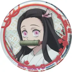 【中古】バッジ・ビンズ 竈門禰豆子 「鬼滅の刃 謹賀新年炭治郎たちと初詣イラスト 57mm缶バッジ」 C101グッズ